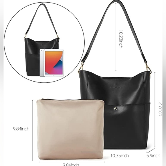 BOSTANTEN Leather Bucket Hobo Bag - Picture 2 of 5